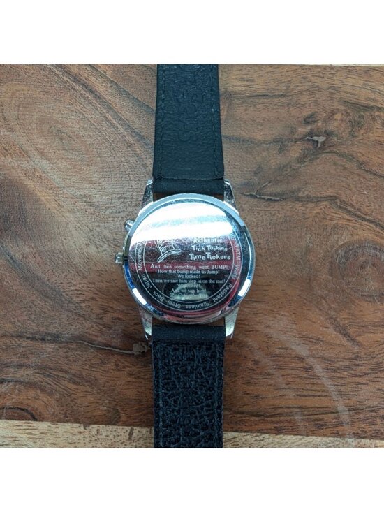 Vintage Dr Seuss Watch Women Silver Tone 1997 Tick Tocking Time Tickers